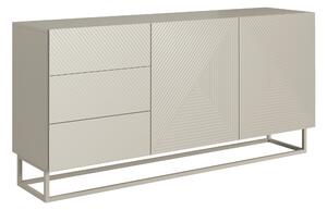 Komoda Asha 167 cm dwudrzwiowa z szufladami - kaszmir / kaszmir stelaż