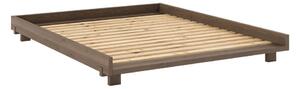 Brązowe łóżko dwuosobowe z litego drewna sosnowego ze stelażem 160x200 cm Social – Karup Design