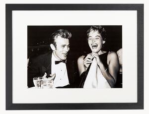 Oprawiony druk fotograficzny Pier Angeli and James Dean