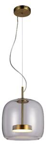 CASTE nowoczesna lampa wisząca klosz dymiony 26cm LED 10W 3000K wykończenie złote PND-17760A-BRSS-SG