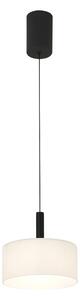 AUSTIS lampa wisząca czarna z białym szklanym kloszem LED 8W CCT PND-02836-1-BK