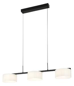 AUSTIS lampa wisząca czarna z białymi szklanymi kloszami LED 24W CCT PND-02836-3-BK
