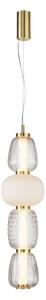 ERIS lampa wisząca złota różne klosze przeźroczyste i białe LED 32W 3000K PND-98374-32W-GD