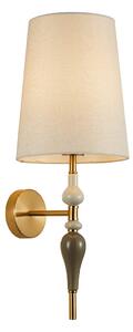 MOREN kinkiet złoty z porcelaną abażur morelowy 22cm 1xE27 WL-84678-AB