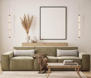 SANPO lampa wisząca długi klosz 85cm wykończenie czarne LED 9W 3000K PND-26384-3V-GD-CL
