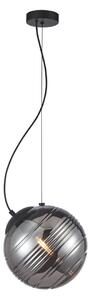 PERONA lampa wisząca czarna klosz kula dymiona 1xE27 PND-92389-1-BK