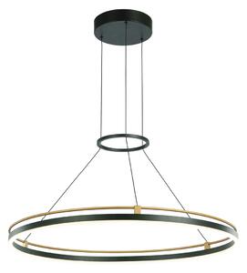 MERLOT lampa wisząca czarno-złota obręcz 60cm LED 28W 3000K PND-54638R-28W-3K-BK-GD