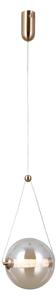 RASTIA lampa wisząca klosz kula 20cm szkło amber LED 9W 3000K PND-34361-M-HBR-AMB