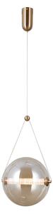 RASTIA lampa wisząca klosz kula 25cm szkło amber LED 12W 3000K PPND-34361-L-HBR-AMB