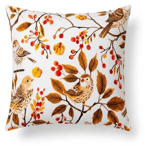 Poszewka na poduszkę z mikrofibry BIRDS PUMPKIN 45x45 cm, brązowy