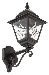 Zewnętrzna Lampa Elstead, Norfolk NR1, ściemnialny, czarny, szkło, antyczny