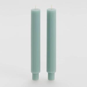 Reserved - Świeca ryflowana 2 pack - Zielony