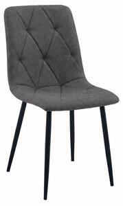 Ciemnoszary fotel LIBRA STONE GREY z czarnymi nogami