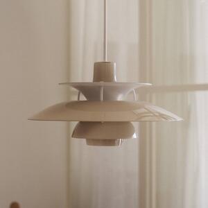 Louis Poulsen Lampa wisząca PH 5 320, możliwość ściemniania, kremowy / amber, salon / jadalnia, tworzywo sztuczne, design
