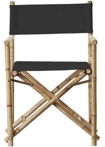 Krzesło ogrodowe z drewna bambusowego z tapicerowanym siedziskiem Mandisa