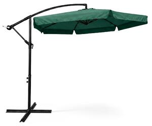 Wodoodporny parasol ogrodowy i tarasowy CYNIA ciemnozielony 300x300x245 cm
