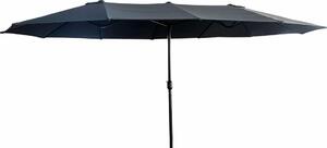 Podwójny parasol ogrodowy TILIA w kolorze ciemnoszarym 460x270x245 cm