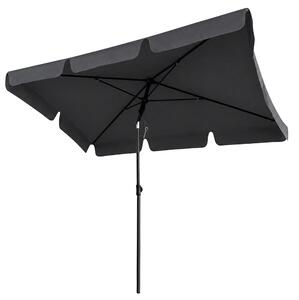 Parasol ogrodowy FLOKS z ochron UV ciemnoszary 200x123x235 cm