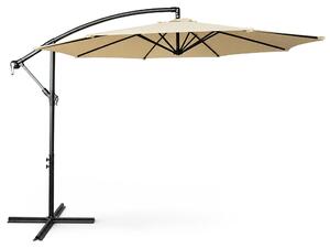 Parasol ogrodowy ASTER ochrona UV w kolorze beowym 300x300x45 cm