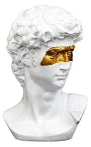 Figurka popiersie Dawida biało-złota