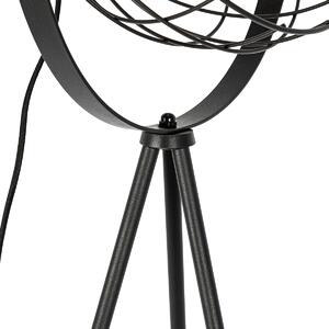 Przemysłowa lampa podłogowa na trójnogu czarna regulowana 35 cm - Hanze Oswietlenie wewnetrzne