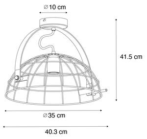 Przemysłowa lampa sufitowa czarna 35 cm regulowana - Hanze Oswietlenie wewnetrzne