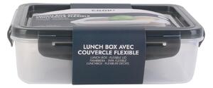 Lunch box śniadaniówka z elastyczną pokrywą szary
