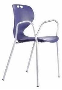 Granatowe krzesło szkolne z podłokietnikami Adria 5172