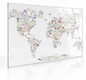 Obraz na szkle - Mapa obrazu (70x50 cm)