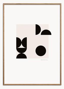 Plakat w ramie z drewna dębowego Balancing Objects 01