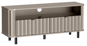 Szary ryflowany stolik pod tv glina K2-C38