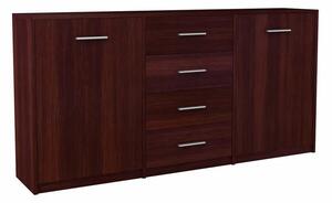 Komoda Z Szufladami I Półkami Do Salonu Wenge C4-W36