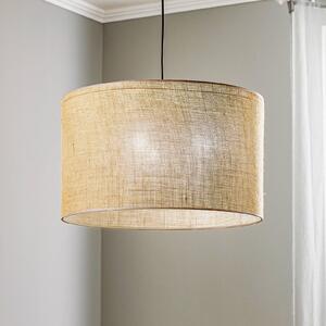 Lampa wisząca Juta TK Lighting, możliwość ściemniania, brązowy / rdzawy, salon / jadalnia, tkanina / materiał / jedwab