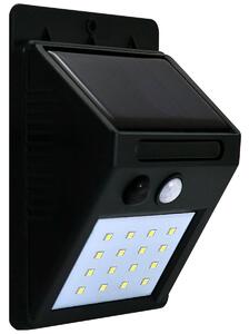 Zewnętrzna LAMPA solarna BOX 307644 Polux elewacyjna LAMPA ścienna LED 2,2W 6400K z czujnikiem zmierzchowo ruchowym IP44 czarny