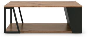 Stolik z blatem w dekorze drewna orzechowego 100x55 cm Albi – TemaHome