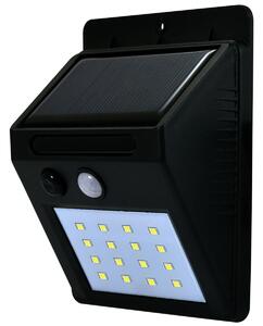 Zewnętrzna LAMPA solarna BOX 307644 Polux elewacyjna LAMPA ścienna LED 2,2W 6400K z czujnikiem zmierzchowo ruchowym IP44 czarny