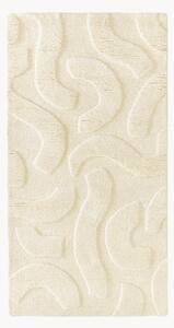 Ręcznie tkany dywan z wełny z wypukłą strukturą Clio