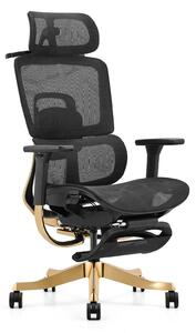 Fotel ergonomiczny ANGEL biurowy obrotowy Glamour Gold