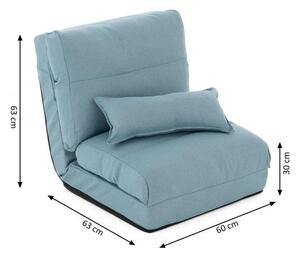 Wygodne krzesło rozkładane 220 x 60 x 14 cm, jasnoniebieskie