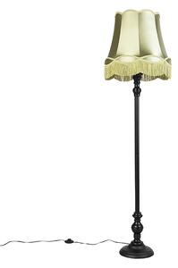 Inteligentna lampa podłogowa czarna z abażurem babci zielonym w tym Wifi A60 - Classico