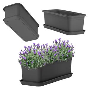 Skrzynka balkonowa z podstawką Evron 40 cm, antracyt