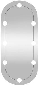 Designerskie owalne lustro wiszące LED 35x80 cm R5-C23