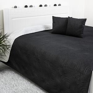 Narzuta na łóżko Doubleface biały/czarny, 220 x 240 cm, 40 x 40 cm
