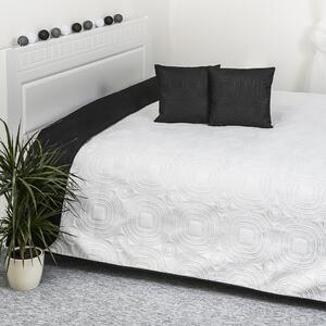 Narzuta na łóżko Doubleface biały/czarny, 220 x 240 cm, 40 x 40 cm