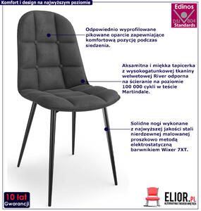 Szare nowoczesne pikowane krzesło F5-W67