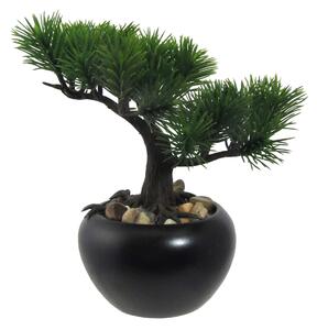 Sztuczne bonsai Sosna w doniczce zielony, 19 cm