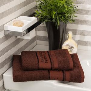 Ręcznik kąpielowy Bamboo Premium ciemnobrązowy, 70 x 140 cm, 70 x 140 cm