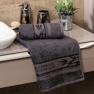 Ręcznik kąpielowy Bamboo Premium ciemnoszary, 70 x 140 cm
