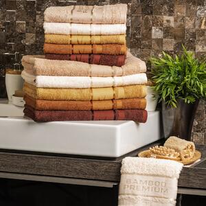 Komplet Bamboo Premium ręczników ciemnobrązowy, 70 x 140 cm, 50 x 100 cm