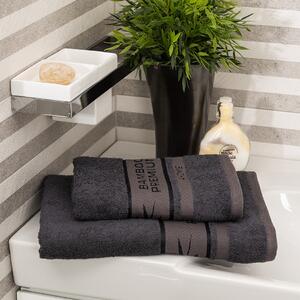 Komplet Bamboo Premium ręczników ciemnoszary, 70 x 140 cm, 50 x 100 cm